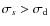 $\sigma_{s} > \sigma_{\rm d}$