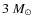 $3~M_{\odot}$