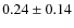 $0.24\pm0.14$