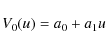 \begin{displaymath}V_0(u) = a_0 + a_1 u{\rm\ }
\end{displaymath}