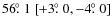 $56\hbox{$.\!\!^\circ$ }1~[+3\hbox{$.\!\!^\circ$ }0,-4\hbox{$.\!\!^\circ$ }0]$
