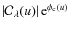 $\left\vert{\cal C}_{\lambda}(u)\right\vert
{\rm e}^{\phi_{\rm c}(u)}$