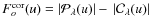 $F_o^{\rm cor}(u) = \left\vert{\cal P}_{\lambda}(u)\right\vert - \left\vert{\cal C}_{\lambda}(u)\right\vert$