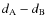 $d_{\rm A} - d_{\rm B}$