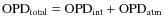 ${\rm OPD}_{\rm total} = {\rm OPD}_{\rm int} + {\rm OPD}_{\rm atm}$