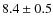 $8.4\pm0.5$