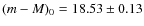 $(m-M)_0=18.53 \pm 0.13$