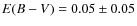 $E(B-V)=0.05\pm0.05$