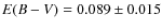 $E(B-V)=0.089\pm0.015$