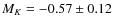 $M_K=-0.57\pm0.12$