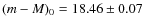 $(m - M)_0=18.46\pm0.07$