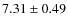 $7.31\pm0.49$