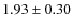 $1.93\pm0.30$