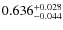 $\rm0.636^{+0.028}_{-0.044}$