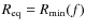 $R_{\rm eq}=R_{\rm min}(f)$