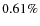 $0.61\%$