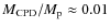 $M_{\rm CPD}/M_{\rm p}\approx 0.01$