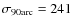 $\sigma_{\rm 90arc} = 241$