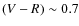 $(V-R) \sim 0.7$