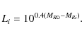 \begin{displaymath}%
L_i = 10^{0.4 (M_{R\odot}-M_{Ri})}.
\end{displaymath}
