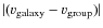 $\vert(v_{\rm galaxy} - v_{\rm group})\vert$