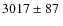 $3017\pm87~$
