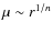 $\mu \sim r^{1/n}$