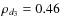$\rho_{d_3} = 0.46$