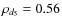 $\rho_{d_5} = 0.56$