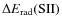 $\Delta E_{\rm rad}({\rm SII})$