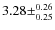 $3.28\pm^{0.26}_{0.25}$