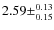 $2.59\pm^{0.13}_{0.15}$