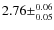 $2.76\pm^{0.06}_{0.05}$