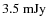 $\rm {3.5~mJy}$