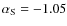 $\rm {\alpha_{S} = -1.05}$