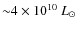 $\rm {{\sim}4\times10^{10} ~ \hbox{$L_{\odot}$ }}$