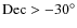 $\rm {Dec>-30^{\circ}}$