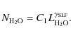 \begin{displaymath}N_{\rm {H_{2}O}}=C_{1}L^{\rm {\gamma_{SLF}}}_{\rm {H_{2}O}}.
\end{displaymath}