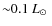 ${\sim} 0.1~\hbox{$L_{\odot}$ }$