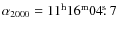 $\alpha_{2000}=11^{\rm{h}}16^{\rm{m}}04\/\hbox{$.\!\!^{\rm s}$ }7$