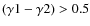 $({\gamma}1 - {\gamma}2) > 0.5$