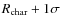 $R_{\rm char}+1\sigma$