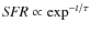 ${\it SFR} \propto \exp^{-t/\tau}$