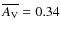 $\overline{A_{\rm V}}=0.34$