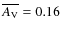 $\overline{A_{\rm V}}=0.16$