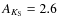 $A_{K_{\rm S}} = 2.6$