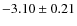 $-3.10\pm 0.21$