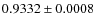 $0.9332 \pm 0.0008$