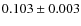 $0.103 \pm 0.003$