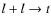 $l+l\rightarrow t$